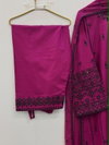 Jf 047 Rayon Cotton Embroidery Top With Bottom Dupatta